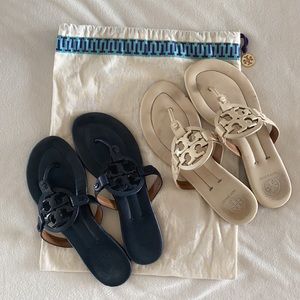 Tory Burch Miller Sandals (8.5) 2 PAIRS